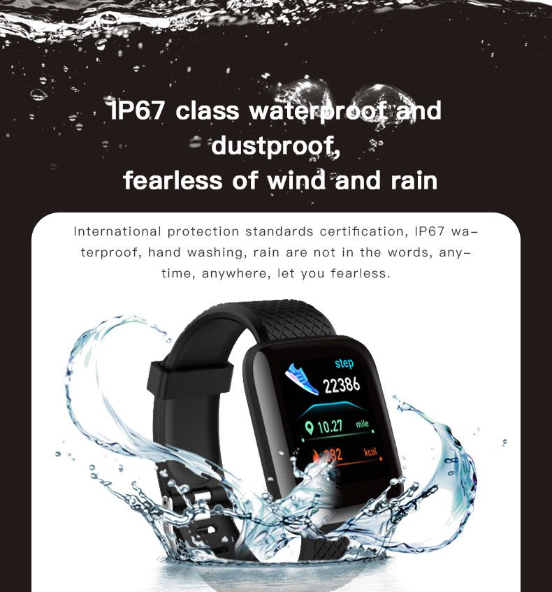 Smart Fitness Bracelet – Color Touchscreen, Heart Rate/SpO2 Monitor, Step Counter, Sleep Tracker & Call Alerts (IP68 Waterproof, Wireless Charging)_voghion.com