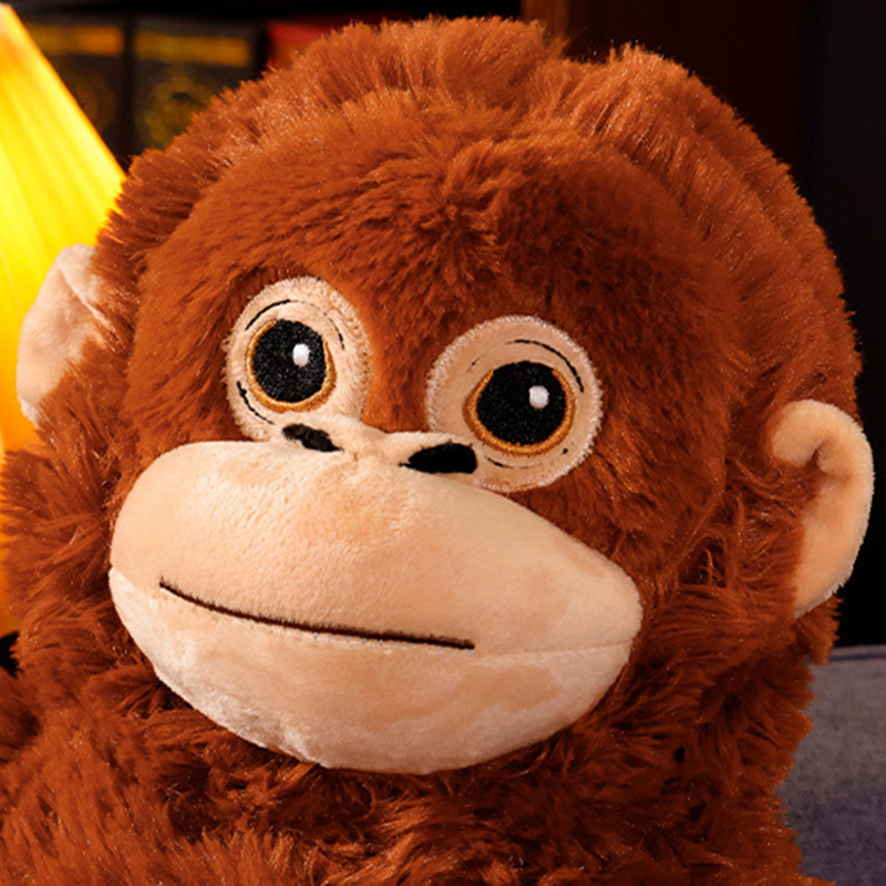 ToysMall Orangutan Papusa Perna Frumos Desene Animat Maimuta cu brate lungi Jucărie moale Companion Jucărie liniștitoare Papusa cu animale de pluș Jucărie de plus pentru copii_voghion.com