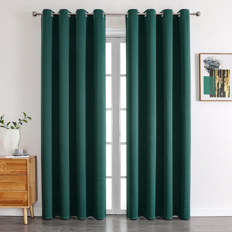 Solid Color Blackout Curtains - 100% Light Blocking & Thermal Insulated (Premium Dense Fabric, Ready-to-Hang Window Drapes For Home & Office)_voghion.com