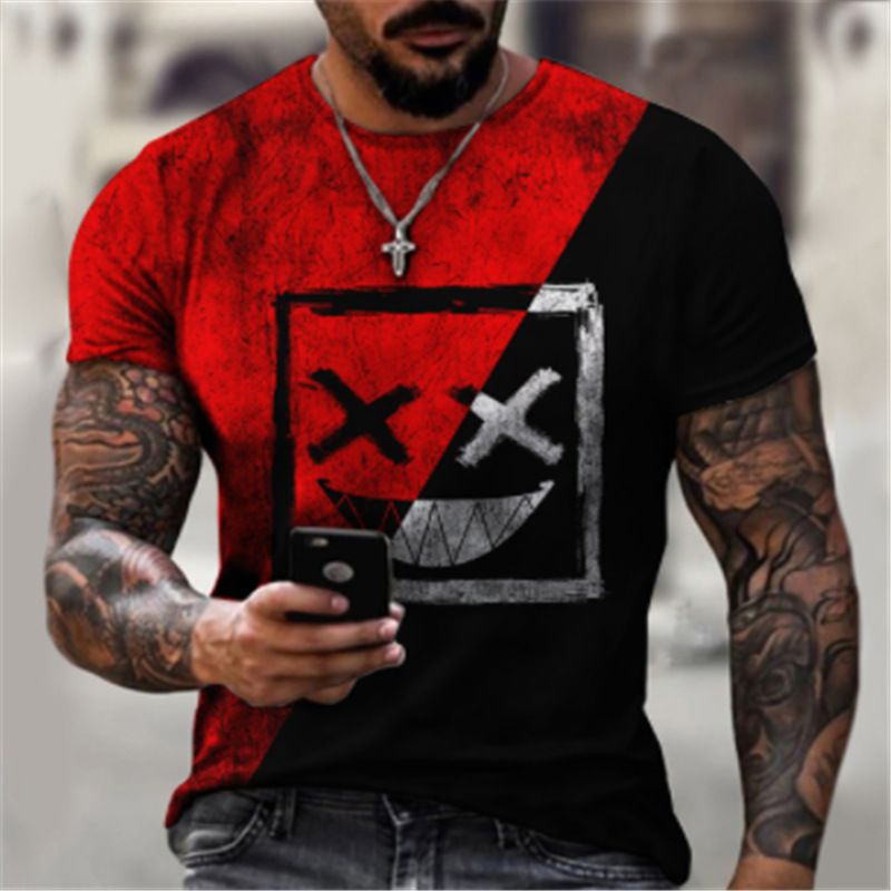 Sommer Neues lustiges trendiges kreatives kurzärmeliges T-Shirt für Männer_voghion.com