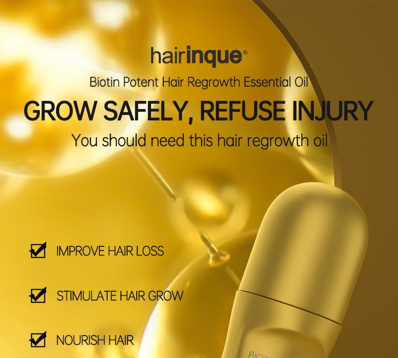 Hairinque fluffy long conserved essential oil growth hair care scalp nutrition ball essay_voghion.com