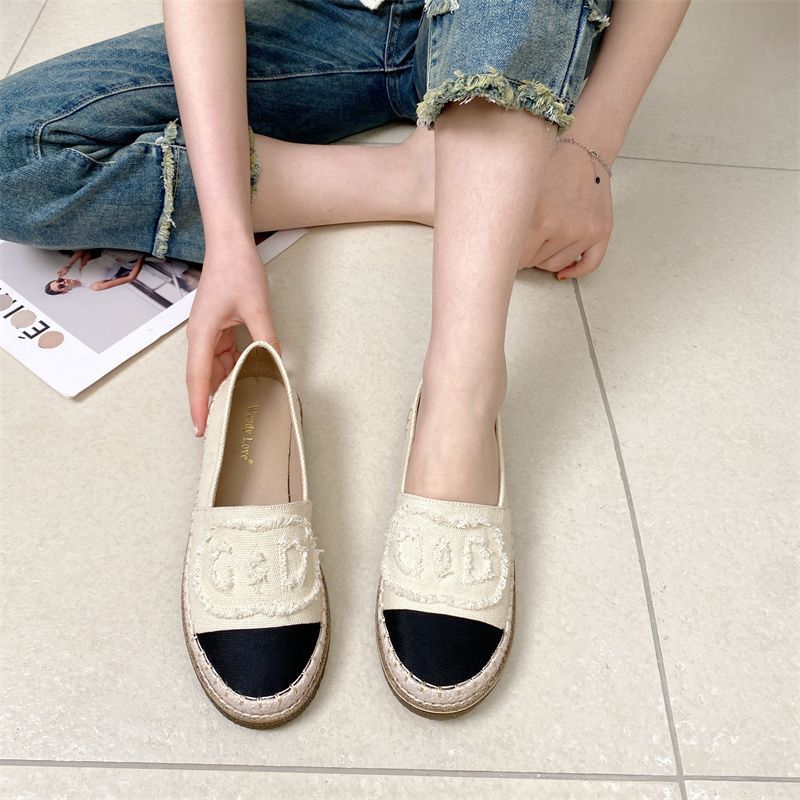 Mocasines planos sin cordones con diseño de bloques de color para mujer, primavera 2025_voghion.com