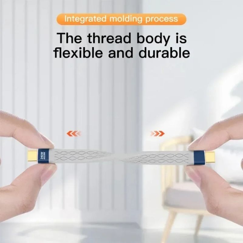 USB4 Data 40Gbps USB To Type C Short Cable PD 240W 8K 60Hz For Thunderbolt 3/4 IPhone 15 Pro Max Video Transmission_voghion.com