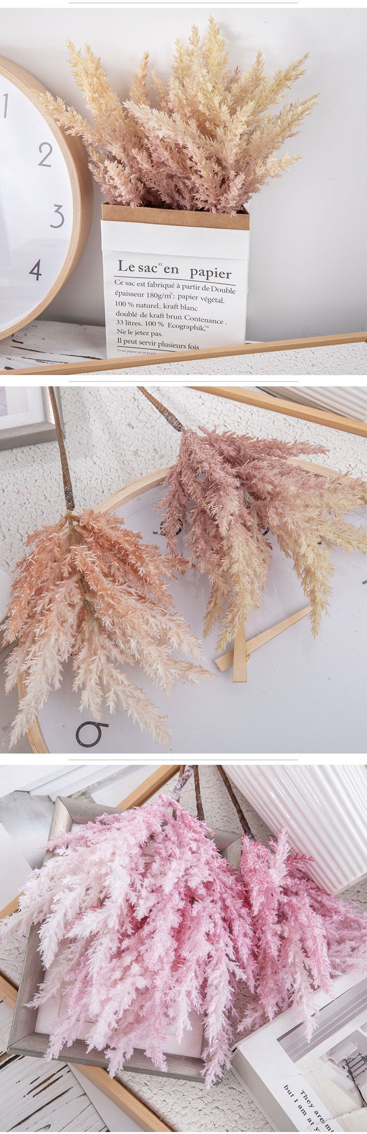 INS Fengluo Sposa Fiore Artificiale Produttore Fiore Artificiale Pianta Verde All'ingrosso Decorazioni per Matrimoni Transfrontaliero GFP-106-1_voghion.com