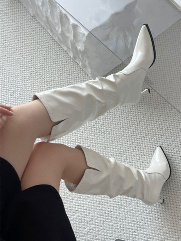 Over-the-Knee Thin Heel Pointed Toe High 2025 Autumn New Slim Slip-On Long Boots Non-Slip_voghion.com