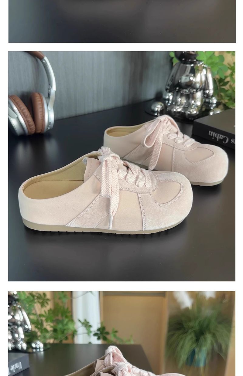 Pantofole Lancui Half Lazy One-Step con suola spessa, gialle, chiuse, per donna, da esterno, con rialzo per altezza da donna_voghion.com