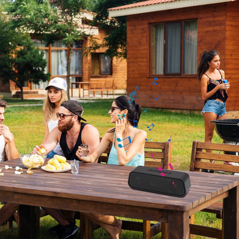 Enceinte Bluetooth portable sans fil TWS, étanche, stéréo, basses puissantes, USB, radio FM_voghion.com