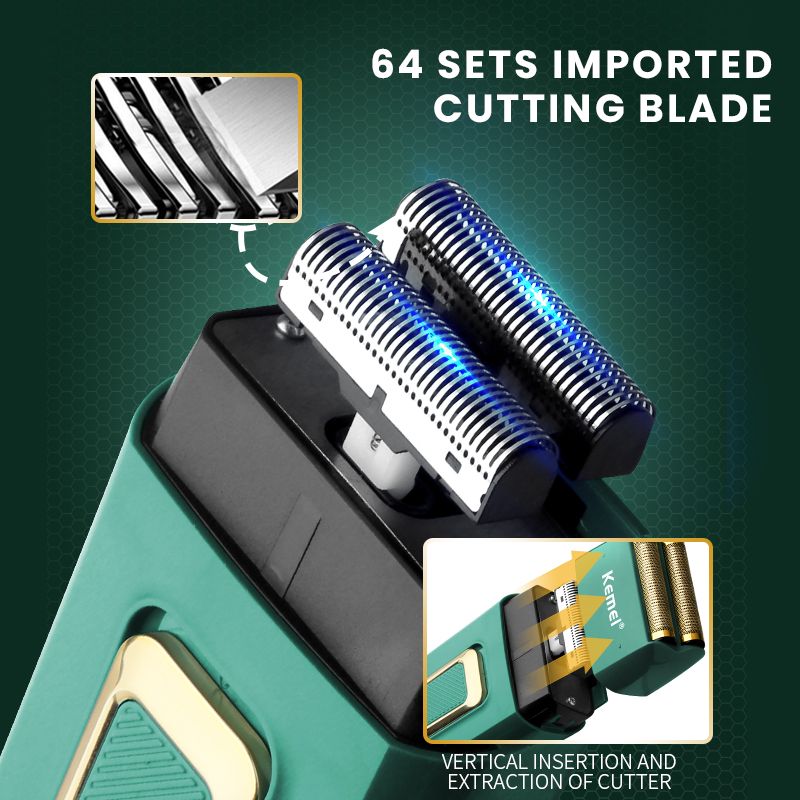 Kemei KM-2031 Nuovo rasoio da barba elettrico professionale impermeabile per uomo Rasoio con ricarica USB_voghion.com