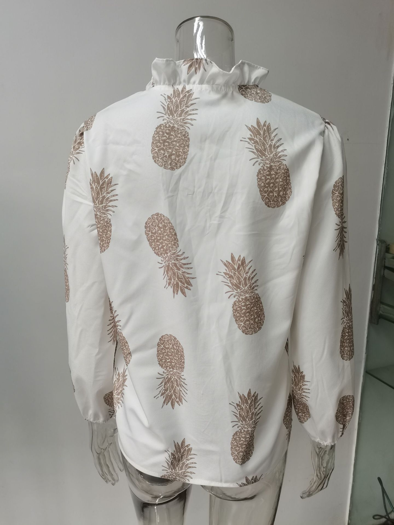 Women's Spring And Summer Long-sleeved Ruffled Shirts Shirts_voghion.com