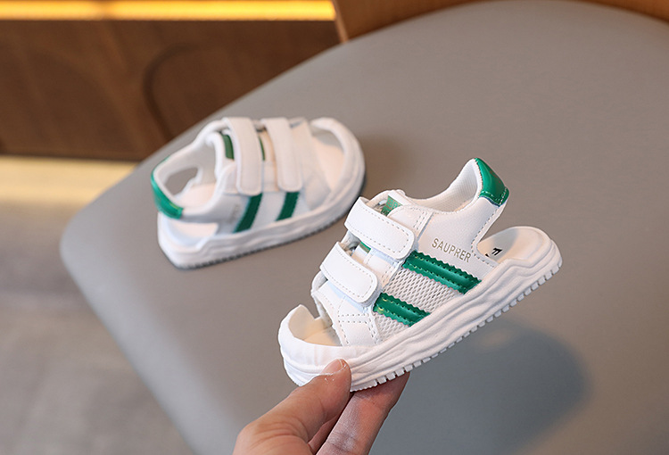 Kinder Sommer Jungen Sandalen 0-13 Jahre alt Atmungsaktive Baotou Mädchen Baby Weiche Sohle Walking Kleine Weiße Schuhe_voghion.com