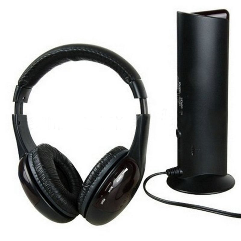 FM Headphones TV Earphones With Wireless Computer Headsets Radio HiFi Microphone_voghion.com