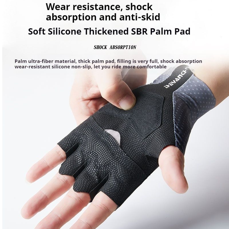Gants de cyclisme pour hommes et femmes au printemps et en été, cyclisme en plein air, pêche, antidérapants, fitness à demi-doigts, exercice et gants de cyclisme_voghion.com