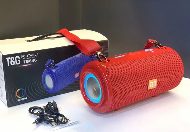 2022TG646 Bluetooth-Lautsprecher Outdoor Tragbare Battle Drum Farblicht Einsteckkarte U-Disk Radio Subwoofer_voghion.com