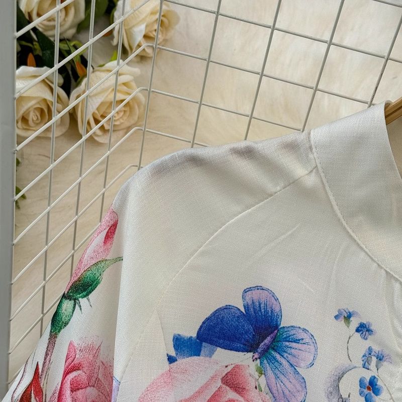 Abito monopetto da donna con stampa a trapezio_voghion.com