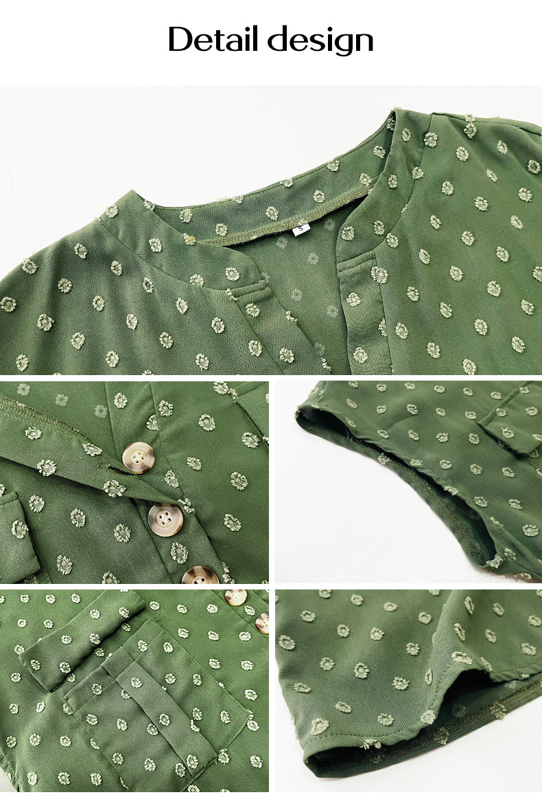 Maglietta casual con scollo a V dal temperamento da donna_voghion.com