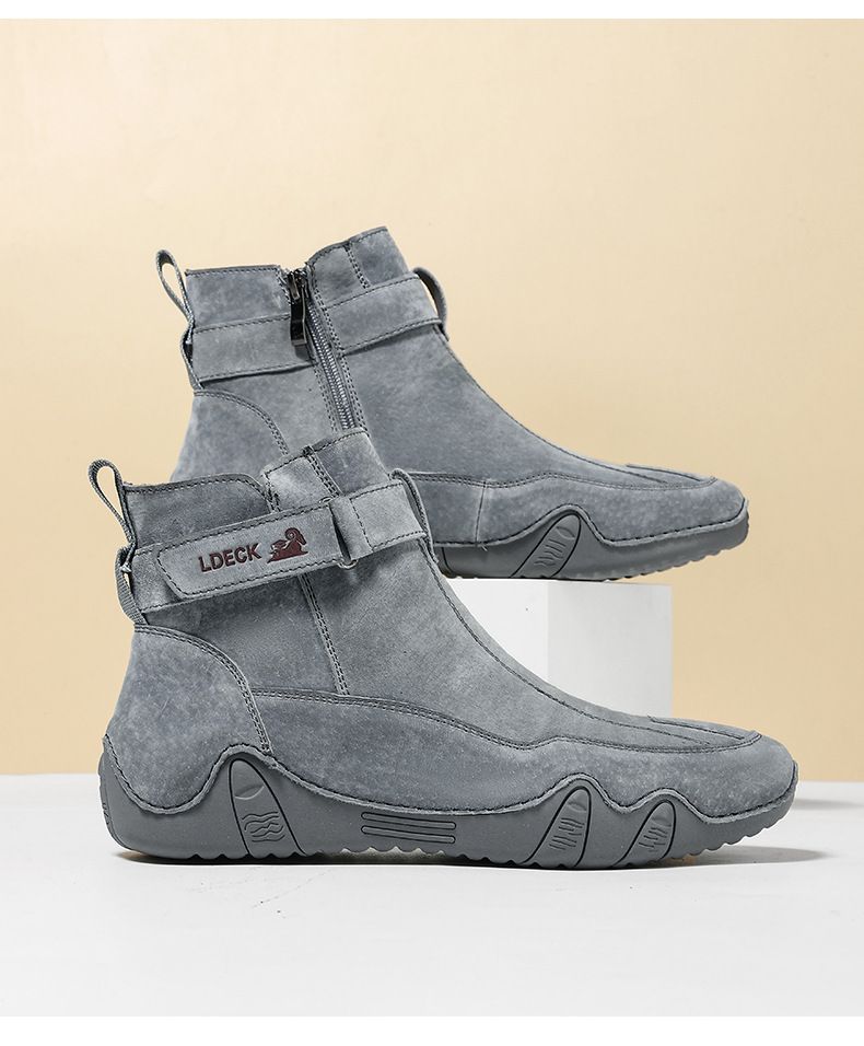 Stivali Martin da uomo in stile retrò, in pelle, di grandi dimensioni, alti, resistenti all'usura, scarpe casual da esterno_voghion.com