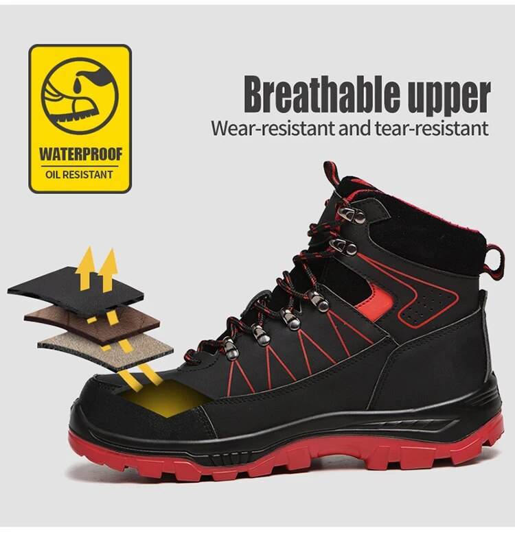 Bottes légères et confortables pour hommes, baskets de travail à bout en acier, chaussures de protection de sécurité indestructibles_voghion.com