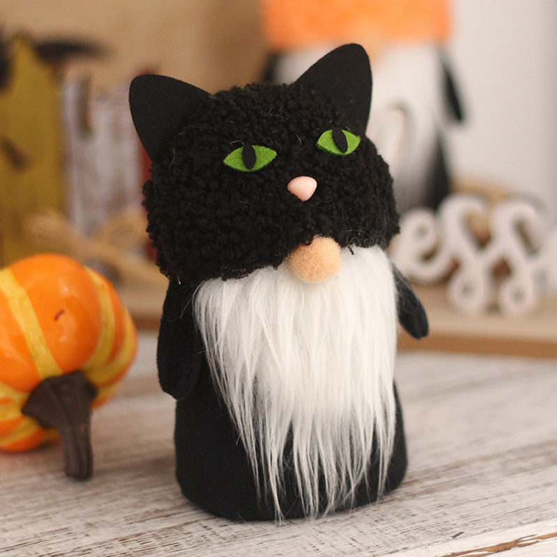 Sijiali Halloween Gnomo sin Rostro Festivo Adorable Decorativo Color Vibrante Halloween sin Rostro Colgante muñeca nórdica para Escritorio_voghion.com