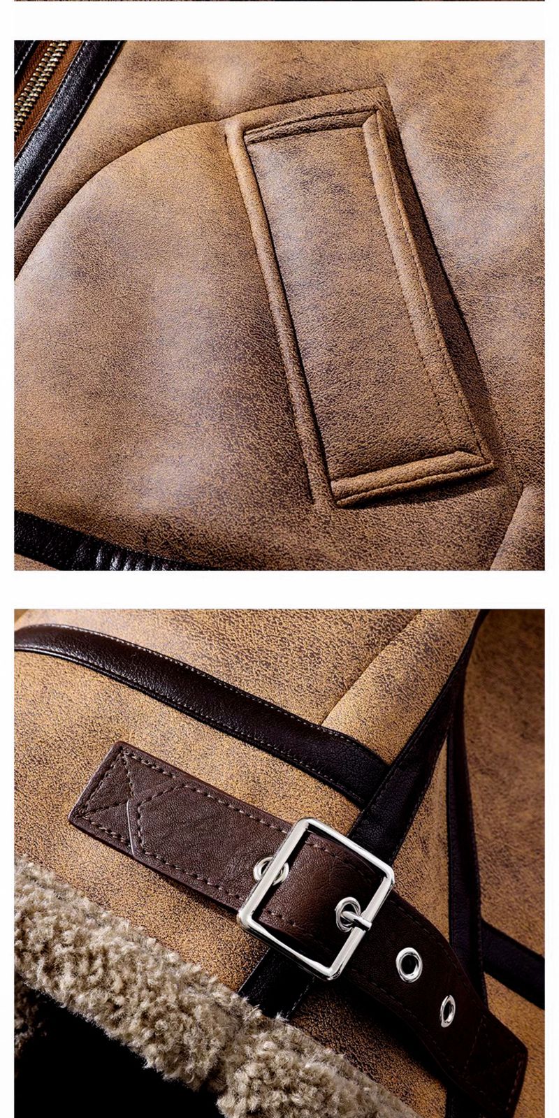 2025 Winter Large Size Hooded Shearling One-Piece Lamb Wool Motorcycle Trendy Brand Melard Leather Jacket Men_voghion.com