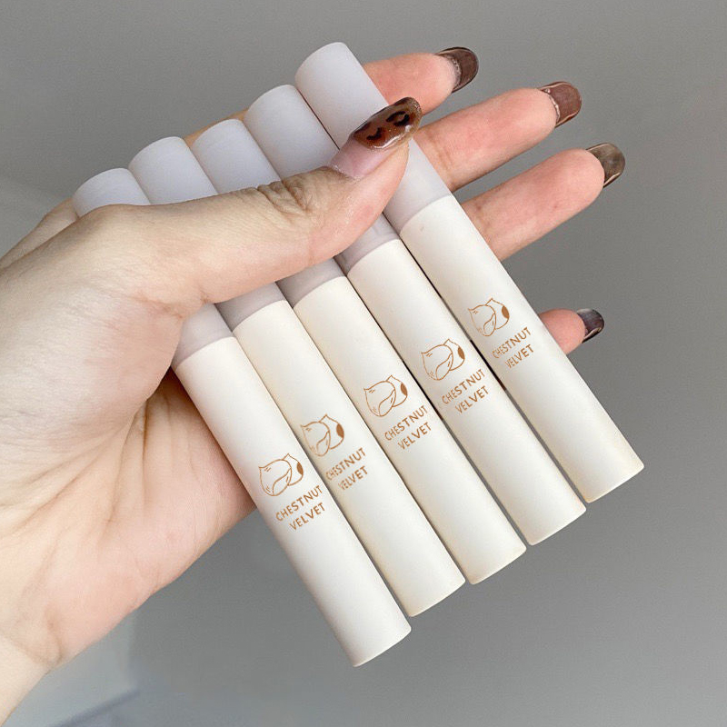 Lip Matte Nude Gloss 5 Colors Waterproof No Fading Long Lasting Nude Brown Liquid Lipstick Natural Lip Ti stick_voghion.com