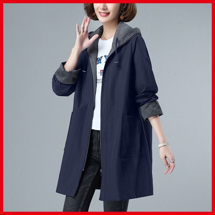 Trench da donna di alta qualità, taglia comoda, taglia S-7XL, 150 kg, nuovo, di media lunghezza_voghion.com
