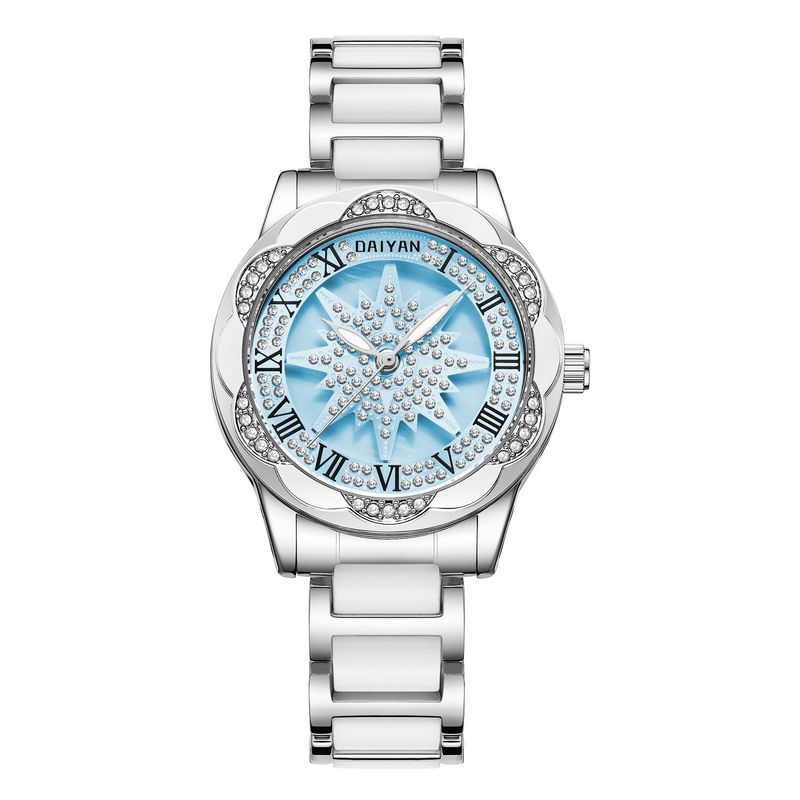DAIYAN Fortune Full Sky Star Cross Mirror Hollow Quartz Waterproof Women's Watch_voghion.com