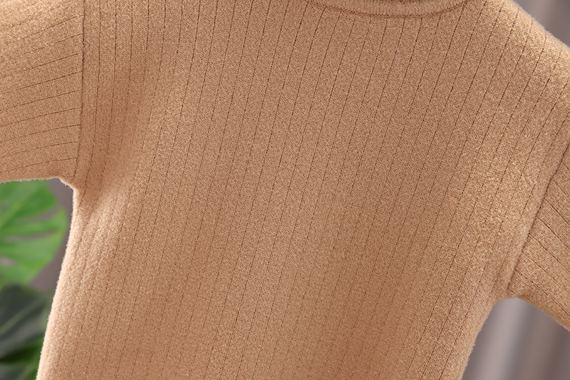Kanner Nerz Pelzmantel Jongen a Meedercher Baby Mat Fleece Base Mantel Turtleneck Pullover Warm_voghion.com