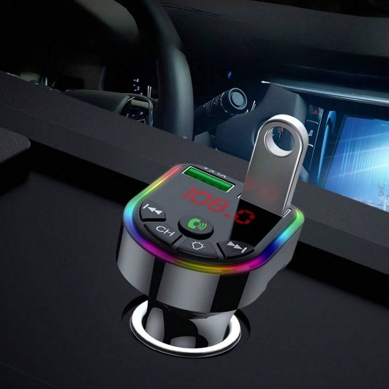 MP3 Çalar Bluetooth Eller Serbest Telefon Navigasyon Arama Çift USB Hızlı Şarj Araç Aksesuarları_voghion.com