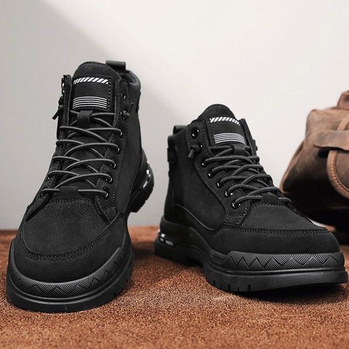 High-Top-Schuhe für Herren, Herbst 2025, neue rutschfeste Martin-Stiefel mit dicker Sohle für Herren, verschleißfeste Arbeitsstiefel für den Außenbereich_voghion.com