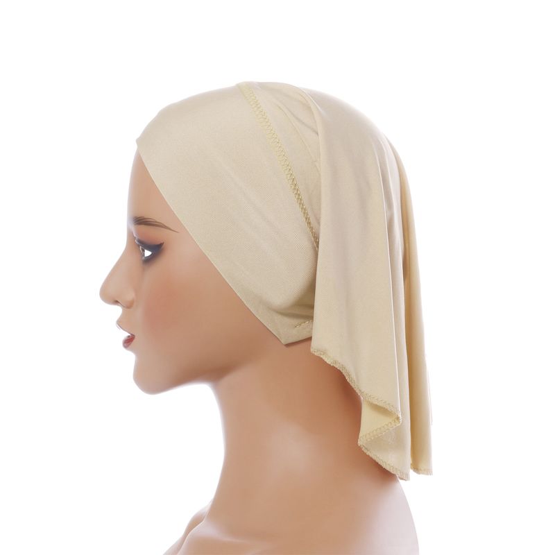 Meitong new multi color crystal long tail bottoming hat breathable smooth can be worn outside tube hat Baotou hat_voghion.com