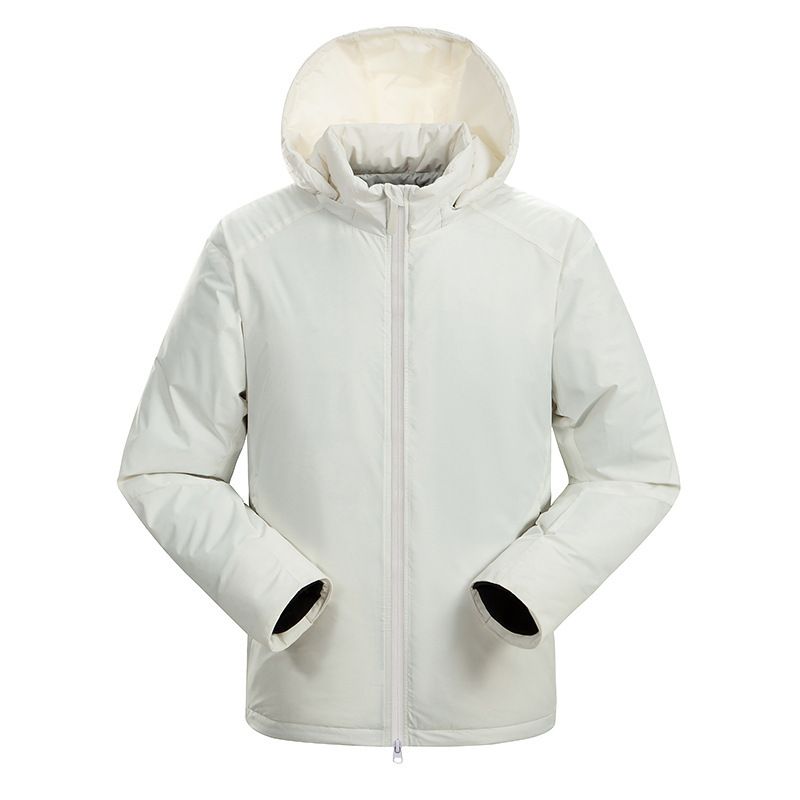Giacca da trekking con cappuccio, unisex, antivento, calda e traspirante, in cotone, per esterni, con stampa_voghion.com