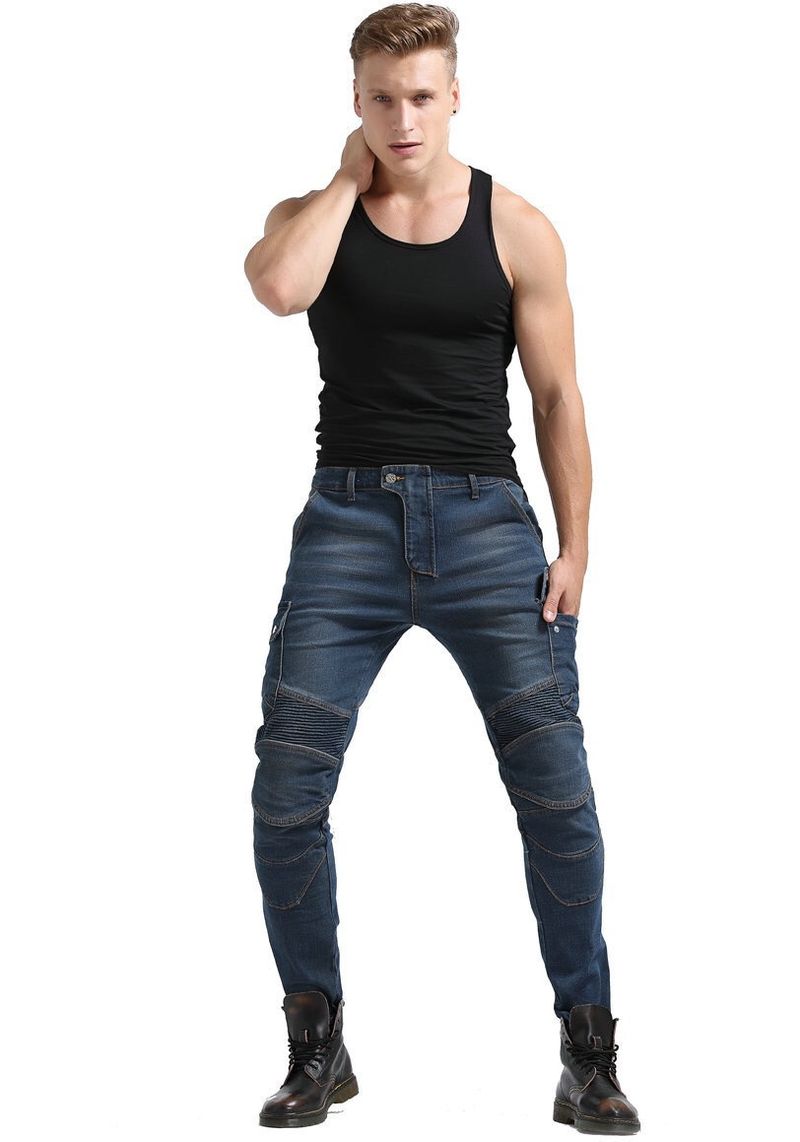 Motorradjeans für Herren und Damen – Kevlar-verstärkter Stretch-Denim, Ganzjahresschutz für Biker_voghion.com