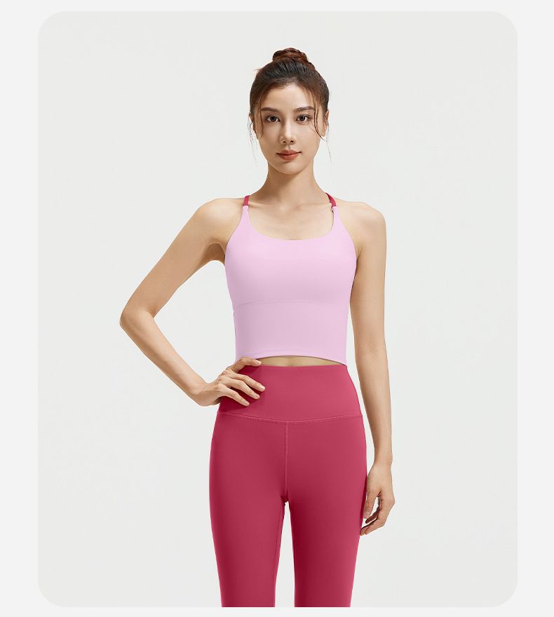 (two pieces )OQQ jumpsuit with wide shoulder straps, detachable chest cushion, threaded tight pants, fitness suit for women_voghion.com