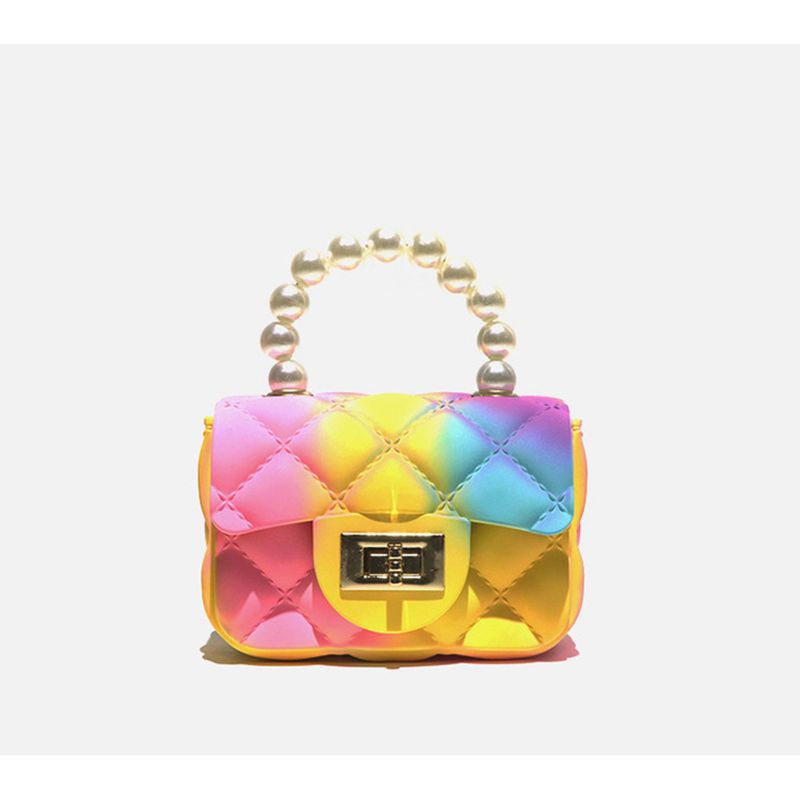 2024 Mini Mulheres Jelly Candy Color Diamond Grid Crossbody Bag, Nova Versátil Corrente Pequena Bolsa Quadrada_voghion.com