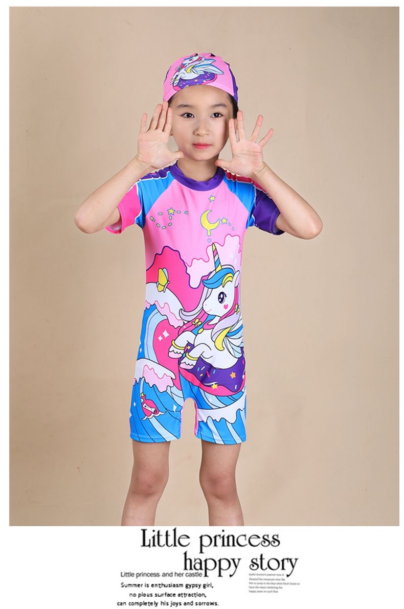 Maillot de bain pour enfants mère et enfants filles 2024 nouveau grand maillot de bain pour enfants fille princesse bébé une pièce crème solaire maillot de bain à séchage rapide_voghion.com