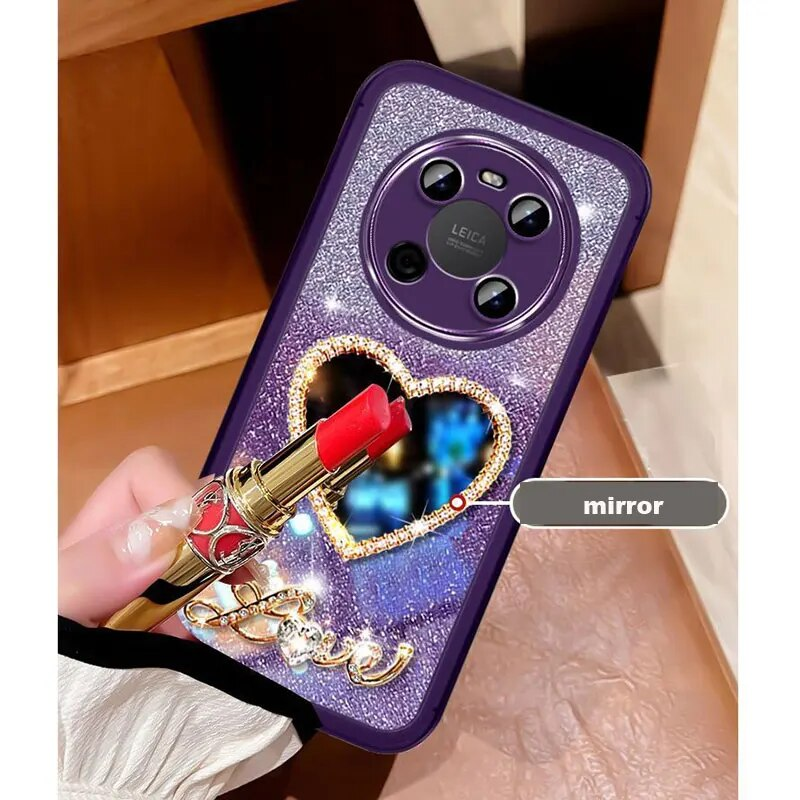 Pearl Bracelet For Huawei Honor X9 5G X9b X8B X6s X6a X6 Nova10 Lite Mirror Cover Shiny Glitter Case HonorX9_voghion.com