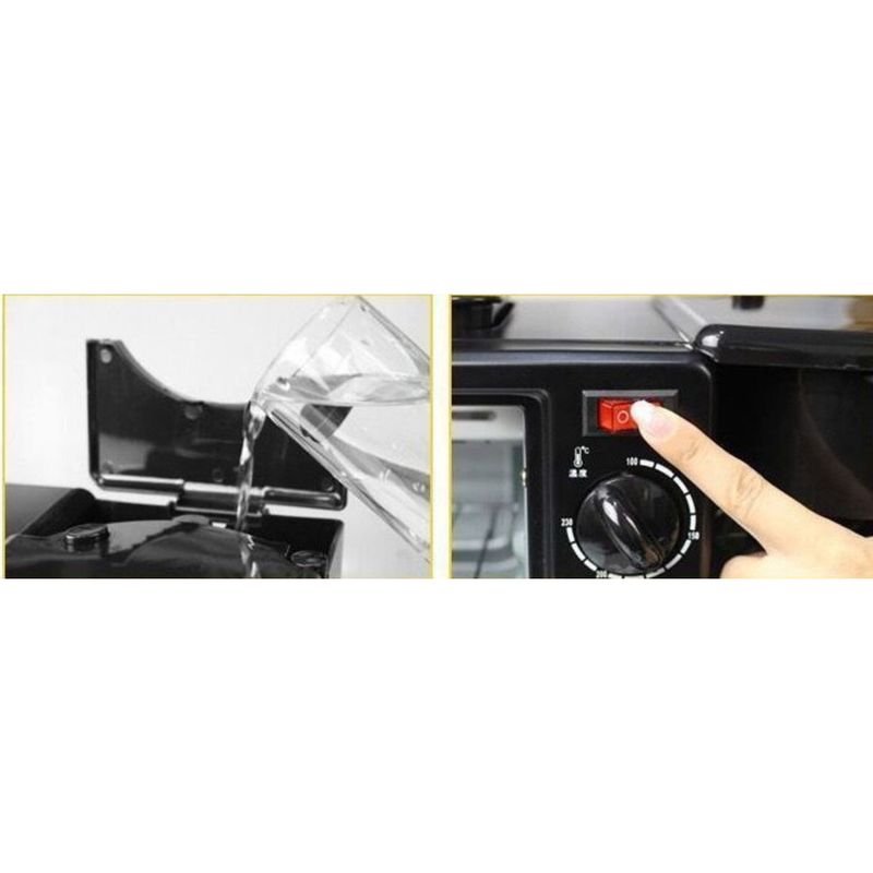 Machine à petit-déjeuner trois en un multifonction sandwich, toast, pain, four électrique, appareils électroménagers, cadeaux,_voghion.com