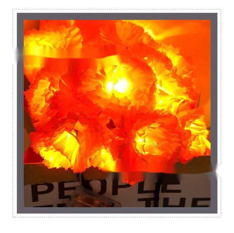 LED Dahlia Small Colorful String Flashing Starry Sky Christmas Halloween Solar Marigold Decorative Lights_voghion.com