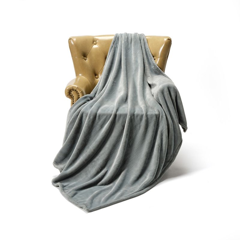 New Flannel Blanket Solid Color Milk Fleece Multi-functional Blanket Office Nap Sofa Blanket_voghion.com