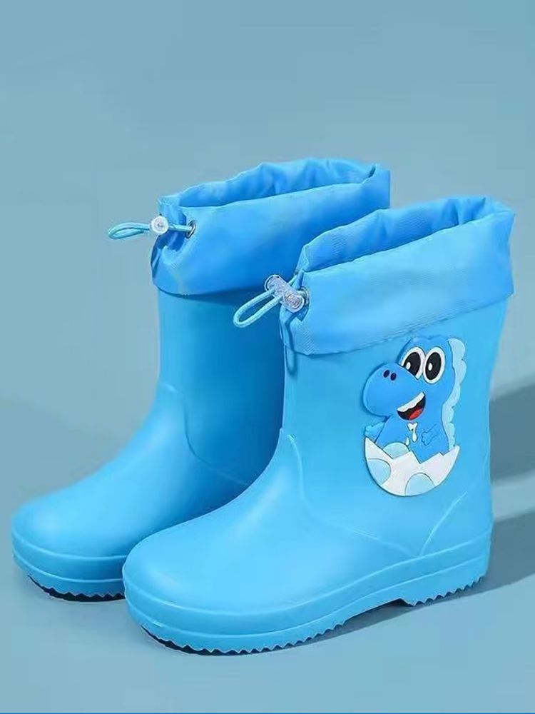 Botas de lluvia para niñas y niños, con banda antideslizante, impermeables, con bonito dibujo de dinosaurio, correa de ajuste_voghion.com
