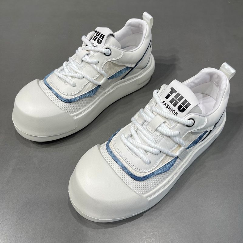 Herrenschuhe aus Rindsleder mit großer Zehenpartie, vielseitige Herrenschuhe aus echtem Leder, Sport- und Freizeitschuhe mit dicker Sohle_voghion.com