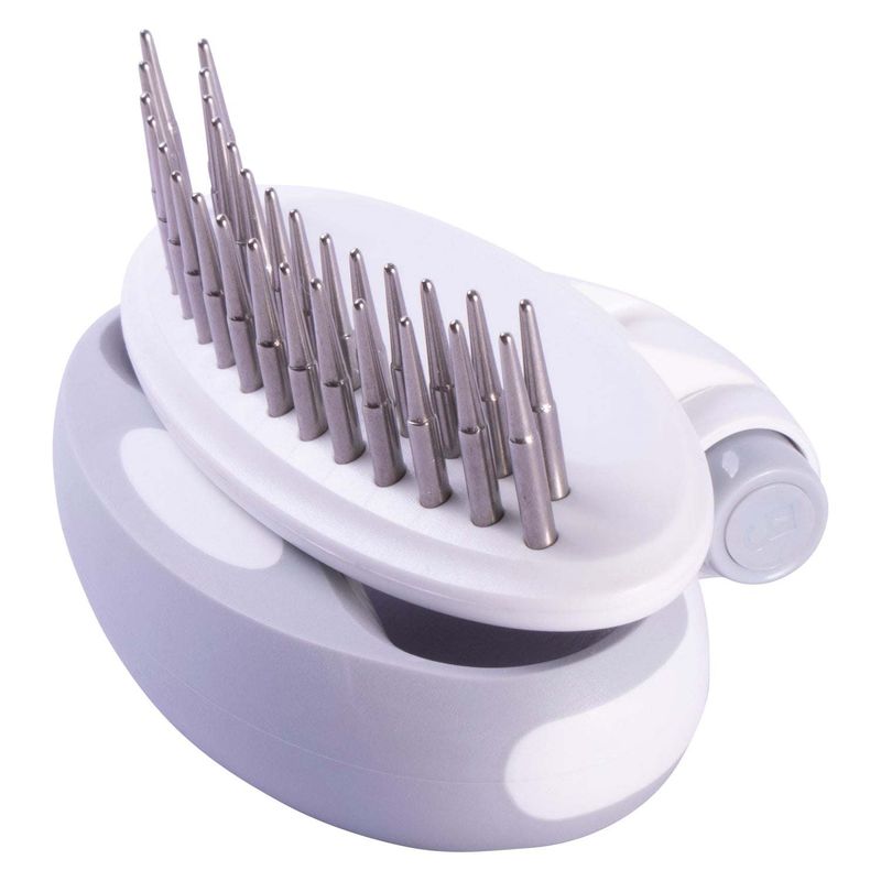 Pet Life 'Gyrater' Swivel Travel Dual-Rowed Grooming Undercoat Pet Rake_voghion.com