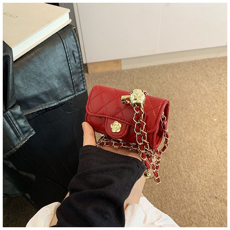 Borsa a tracolla da donna, borsa monospalla con filo ricamato a forma di diamante e pallina dorata, mini borsa casual da viaggio_voghion.com