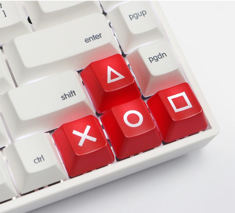 Stylish Transparent WASD Direction ABS Mechanical Keyboard R1 Height Rz R2psp Key Cap Red Black PSCH_voghion.com