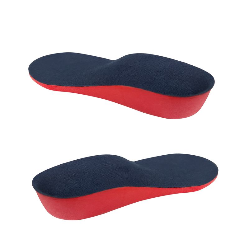 Children's inward facing toe shaped corrective insoles for inward outward turned XO shaped legs, baby flat feet support orthotic insoles _voghion.com