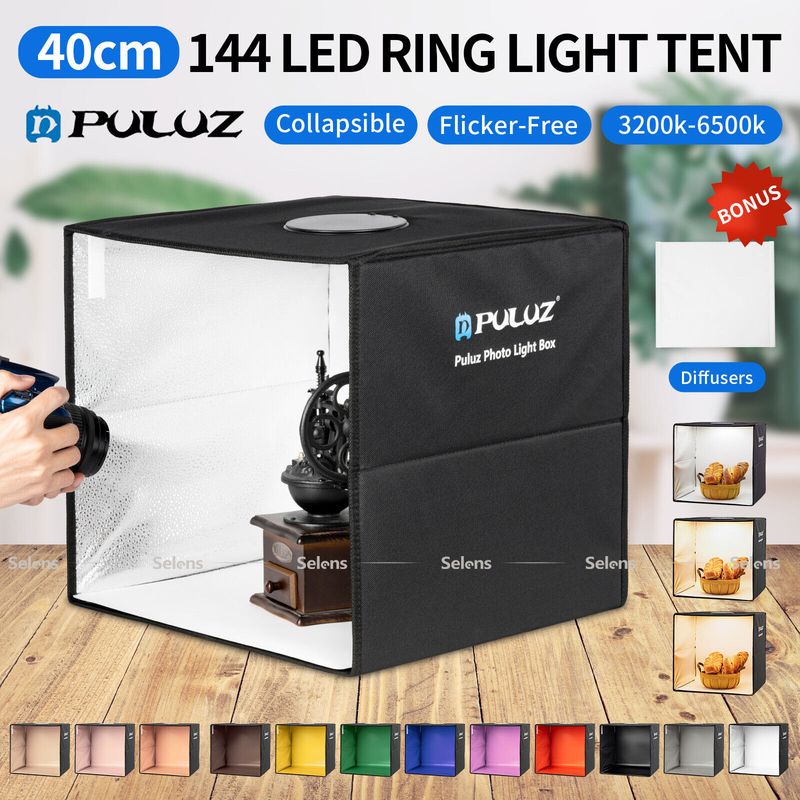 25/40 cm PULUZ Tragbare LED Foto Licht Box Zelt Cube Studio Fotografie_voghion.com