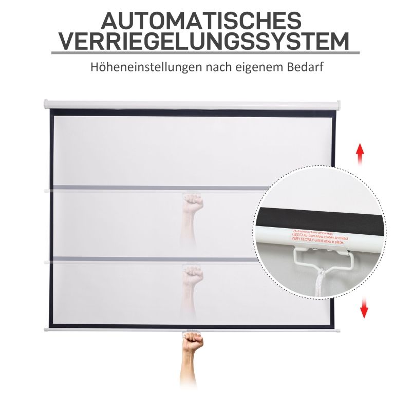 Beamer Leinwand 203 x 152 cm (100 pouces), format 4:3/16:9, Manuell Bedienbar_voghion.com