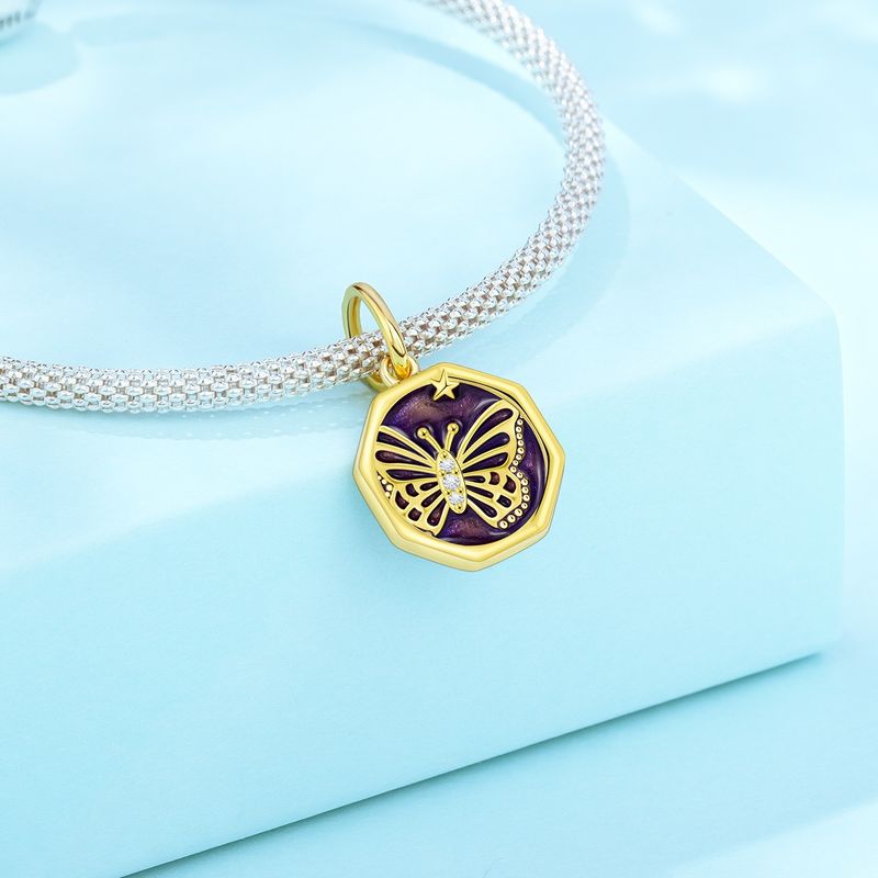 Women's Jewelry Insect Dragonfly Butterfly Firefly Charm Pendant Beads Jewelry With Bracelet Pieces White Copper Plated Silver_voghion.com