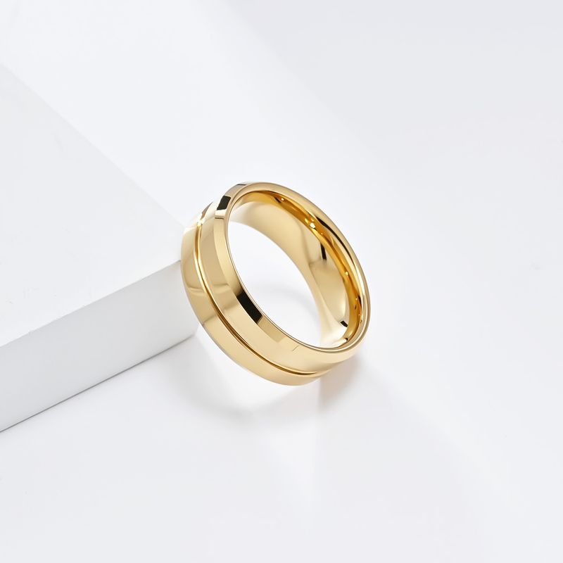 Einfache Spigel 8mm Wolfram Stahlring fir Männer Liicht Luxus kal High-End Wolfram Gold net verblassend Bijouen Wolfram_voghion.com