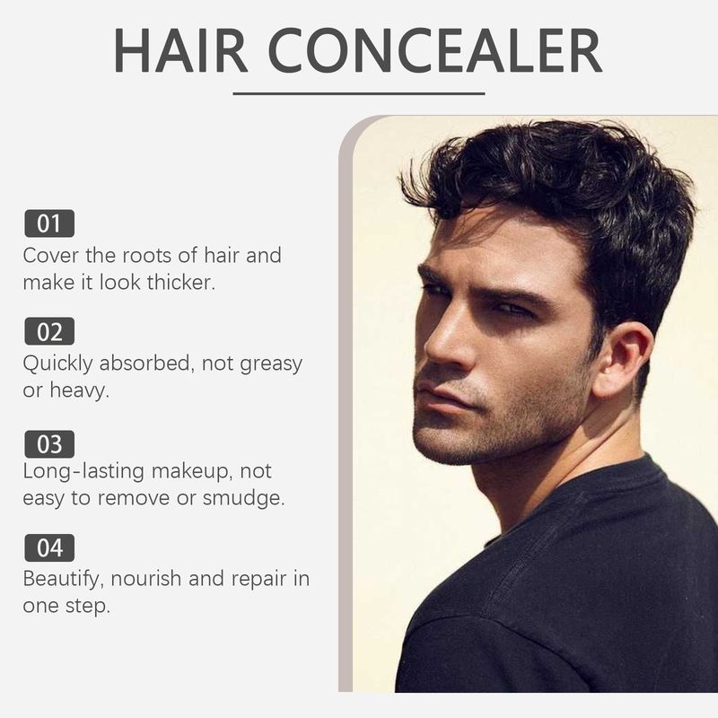 HOEGOA Concealer Liquid Braun Schwarz Natürliche Farbe Mild Leicht zu reinigendes erfrischendes Haarmittel_voghion.com